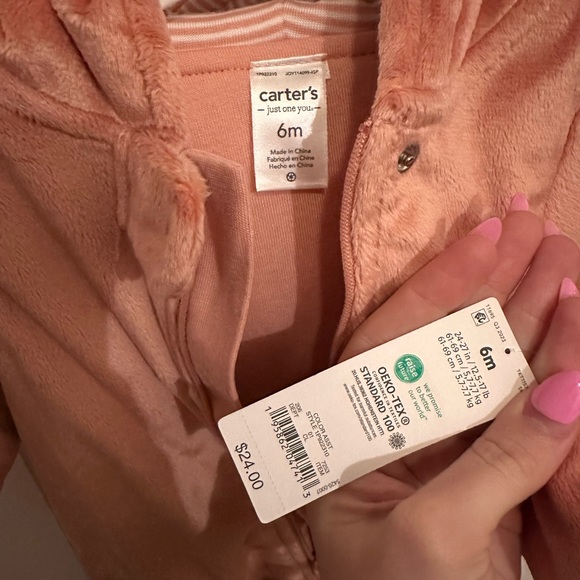 Carter’s | Pink Snowsuit with Fox Footies & Hood | *NEW* - Picture 3 of 3